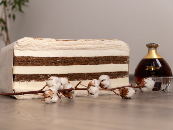 Veganská matrace POPPY ve středně tuhém provedení - průřez